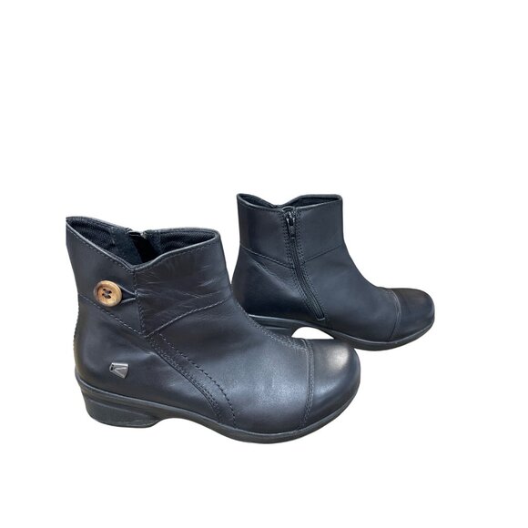 Keen Womens Black Leather Ankle Boots Size 8.5 SKU 9439 - Picture 4 of 11